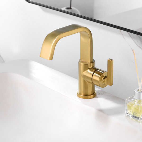 Luxier Single Hole Faucet Singlehandle Bathroom Faucet with Drain